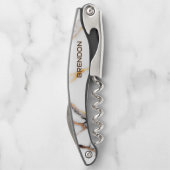 Tire-bouchon Monographie en marbre blanc et brun (Dos)