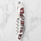 Tire-bouchon Motif Abstrait rouge radiant (Devant)