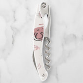 Tire-bouchon motif avec de mignons éléphants et girafes géant (Dos)