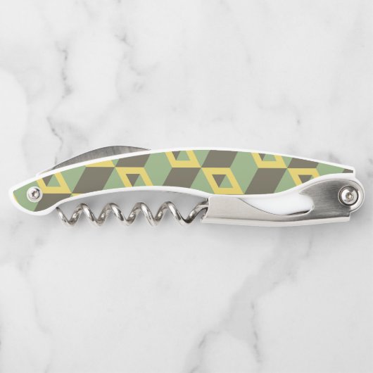 Tire-bouchon motif Carré d'illusion 3D (Dos)