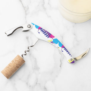 Tire-bouchon Motif coloré de Flore Chic & Point avec Feuilles