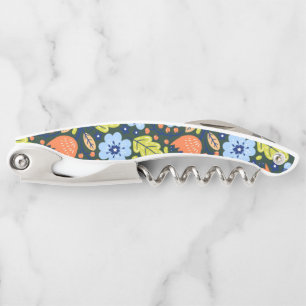 Tire-bouchon Motif de fleurs joli moderne coloré vif