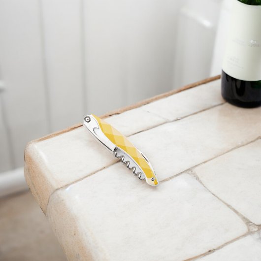 Tire-bouchon Motif de forme Rhombus à teinte jaune