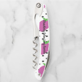 Tire-bouchon Motif de fruits de fraises pourpres (Devant)