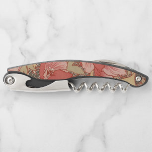 Tire-bouchon Motif floral de Nouveau d'art de pavots de William