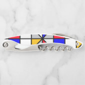 Tire-bouchon Motif géométrique Carré multicolore (Devant)