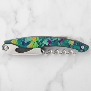 Tire-bouchon Motif moderne Mosaic Vert Beau Vis-bouchon