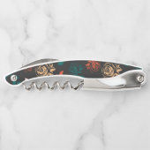 Tire-bouchon Motif rose et Feuille (Dos)