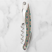 Tire-bouchon motif vert en forme de coque (Devant)