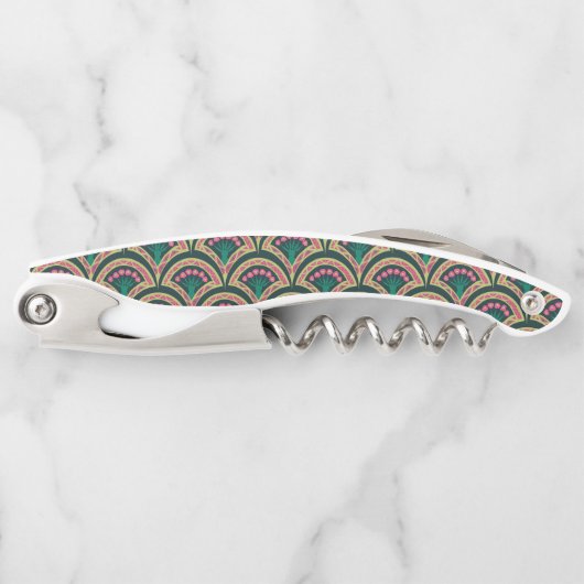 Tire-bouchon motif vert en forme de coque (Devant)