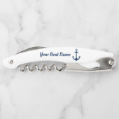 Tire-bouchon Nautical Navy Blue Personalized Boat (Dos)