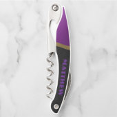 Tire-bouchon Noir moderne et violet (Devant)