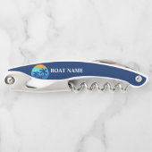 Tire-bouchon Nom du bateau Sun Palm Trees Blue (Devant)