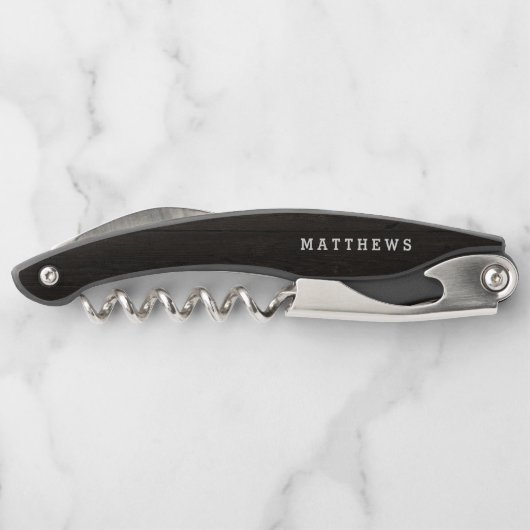 Tire-bouchon Oak Ridge Rustic Dark Mariage en bois Brown Monogr (Dos)