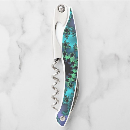 Tire-bouchon Oeil Turquoise métallique (Devant)