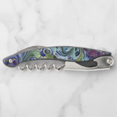 Tire-bouchon Olive vert, purple blue burgundy (Dos)