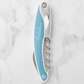 Tire-bouchon Ombre Gradient Dip Dye Bleu Personnalisé Mariage P (Dos)