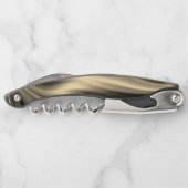 Tire-bouchon Ondulations en bronze sur arrière - plan beige bru (Dos)