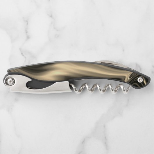 Tire-bouchon Ondulations en bronze sur arrière - plan beige bru (Devant)