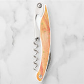 Tire-bouchon Orange d'aquarelle et or Geode de Faux (Devant)