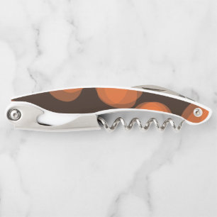 Tire-bouchon Orange, moderne, cool, fleurs abstraites tendance