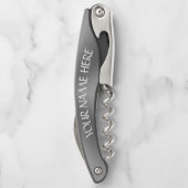 Tire-bouchon Ouverture de bouteille d'argent sur mesure Canada (Dos)