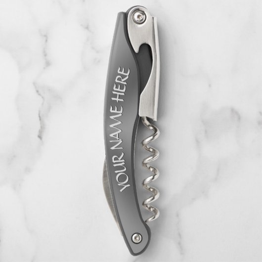 Tire-bouchon Ouverture de bouteille d'argent sur mesure Canada  (Dos)