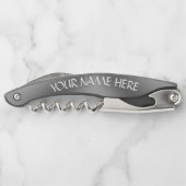 Tire-bouchon Ouverture de bouteille d'argent sur mesure Canada (Dos)