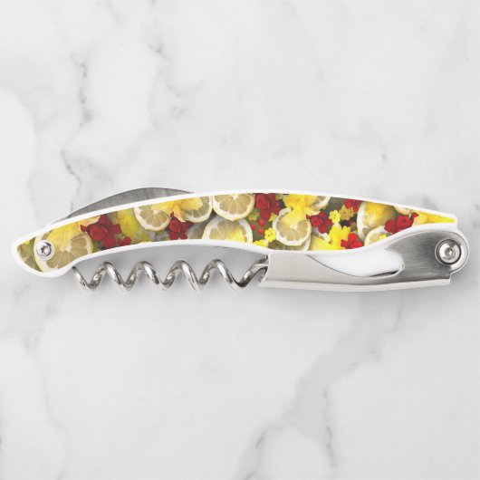 Tire-bouchon Ouverture de vin de tranches de citron (Dos)