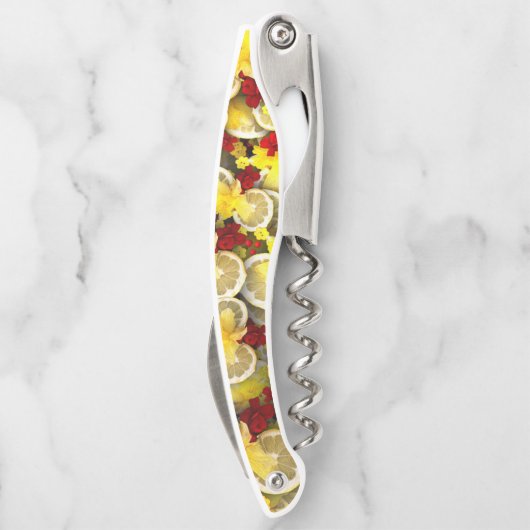 Tire-bouchon Ouverture de vin de tranches de citron (Dos)