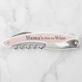 Tire-bouchon Pailleté or rose citation maman drôle de vin (Dos)