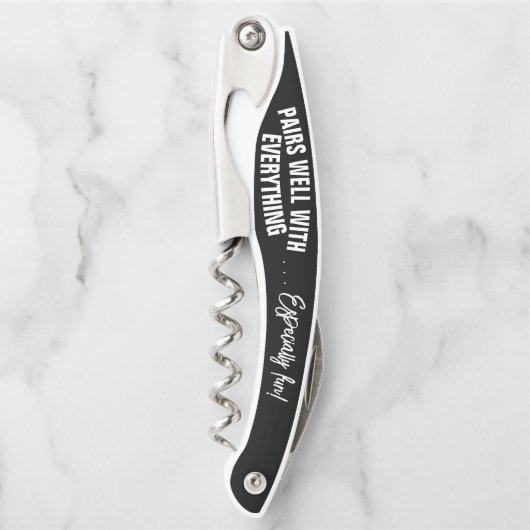 Tire-bouchon Paires bien avec tout Noir (Devant)