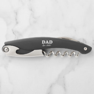 Tire-bouchon Papa Custom Date fixe noir moderne élégant