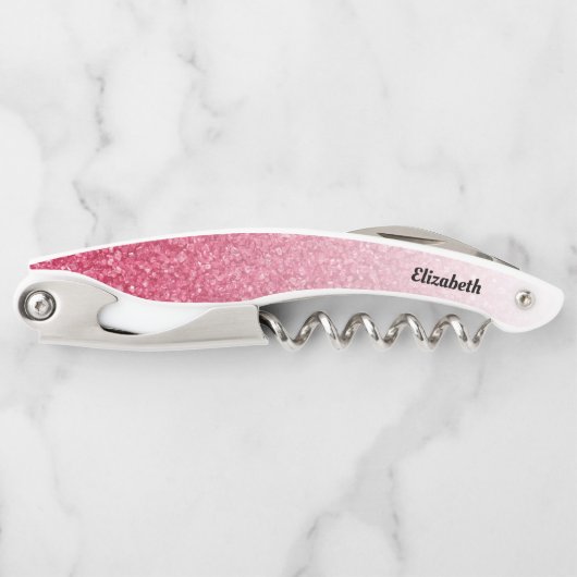 Tire-bouchon Parties scintillant de dégradé rouge (Devant)