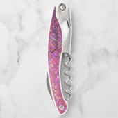 Tire-bouchon Parties scintillant Monogramme de fond Stylisée vi (Dos)