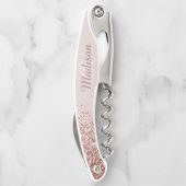 Tire-bouchon Parties scintillant Monogramme stylish Rose Ombre (Dos)