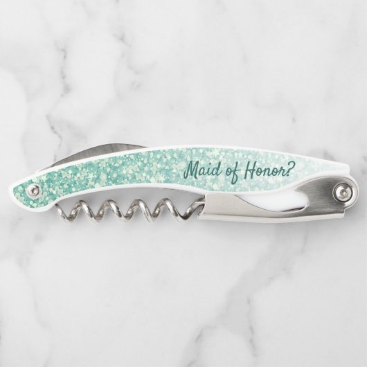 Tire-bouchon Parties scintillant verte (Dos)