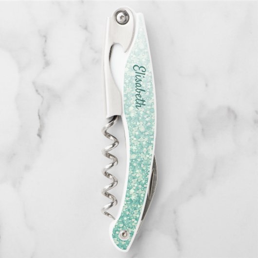 Tire-bouchon Parties scintillant verte (Devant)