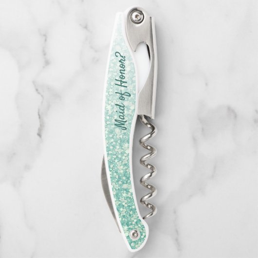 Tire-bouchon Parties scintillant verte (Dos)