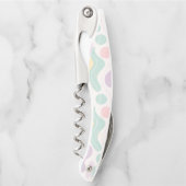 Tire-bouchon Pastel Abstract Seamless Pattern Waves and Circles (Devant)