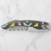 Tire-bouchon Pastel Coloured Variété d'oiseaux Motif (Dos)