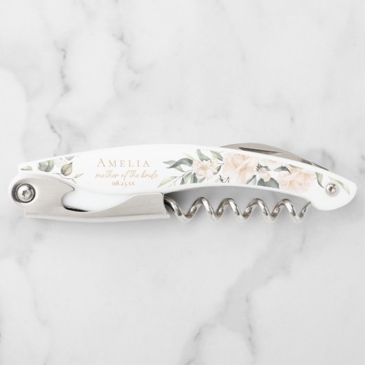 Tire-bouchon Pearl Blush Floral Elegance Wedding Party ID989 (Devant)