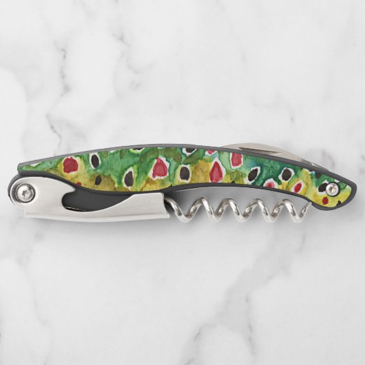 Tire-bouchon Peau unique de poisson à truites Brown (Devant)