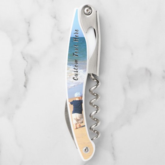 Tire-bouchon Photo et texte personnalisés - Votre propre concep (Dos)