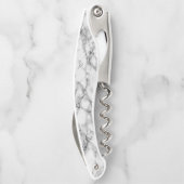 Tire-bouchon Pierre Marbre blanc branchée (Dos)