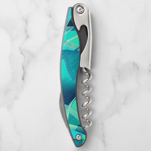 Tire-bouchon Pistes cyanes avec des gouttelettes sur arrière - (Dos)