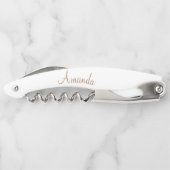 Tire-bouchon Plumes d'or personnalisées (Dos)