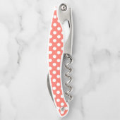 Tire-bouchon Pois blancs sur corail vivant (Dos)