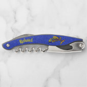 Tire-bouchon Poisson Abstrait de couleur vive Bleu (Dos)
