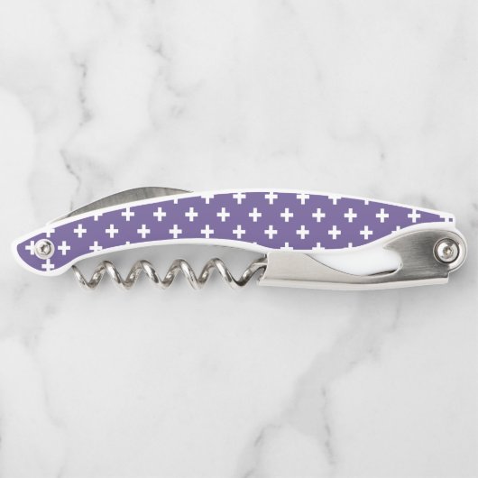 Tire-bouchon Polka blanche croise sur ultra violet (Dos)